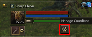 Manage Guardians button in the Guardian HUD