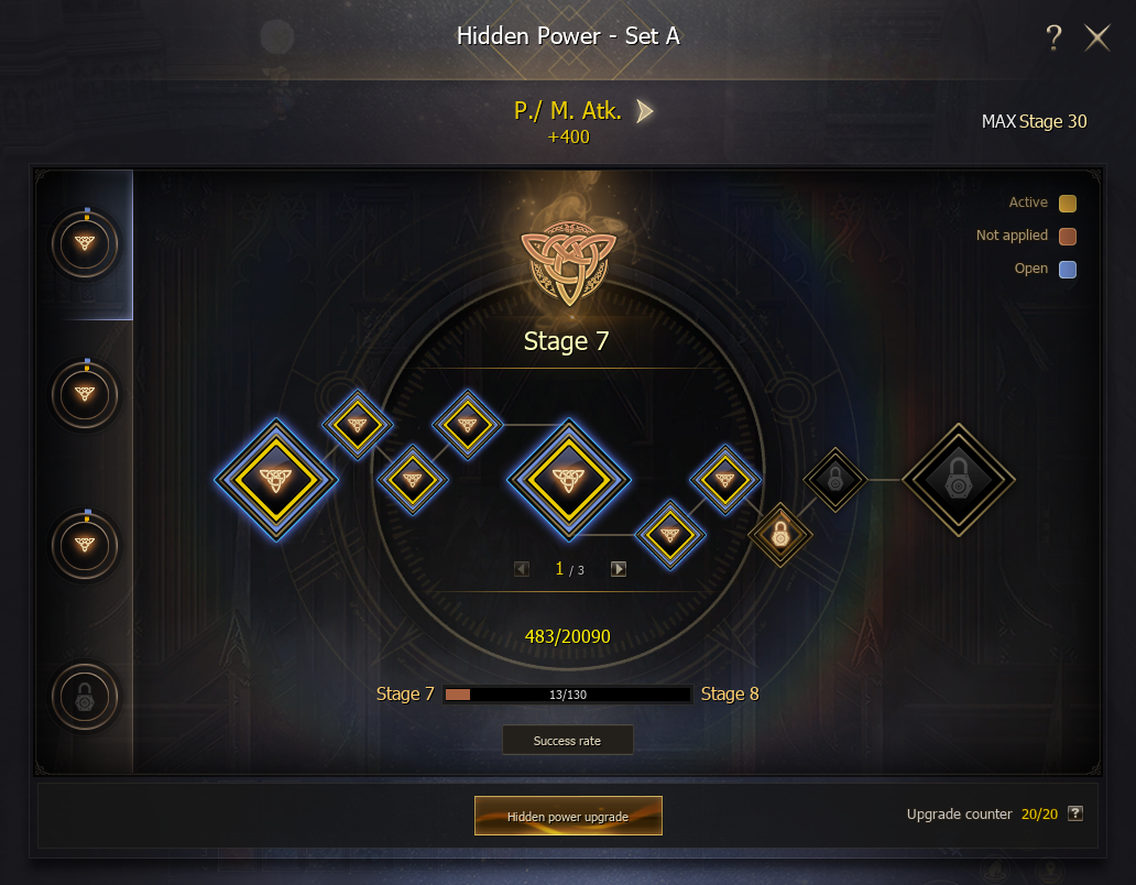 Hidden Power main window on L2 Reborn Guardian